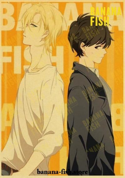 2021 Banana Fish Eiji & Ash Vintage Kraft Paper Poster