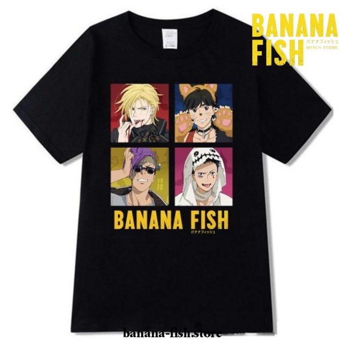 2021 Banana Fish Hip Hop T-Shirt Black / Xxxl