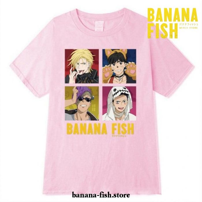 2021 Banana Fish Hip Hop T-Shirt Pink / Xxxl