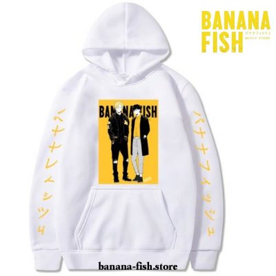 2021 Hot New Banana Fish Couple Hoodie White / Xs