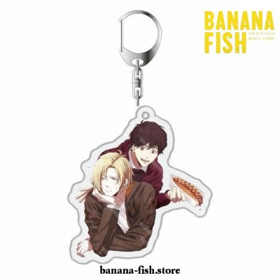 Anime BANANA FISH Ash Okumura Eiji couple Acrylic Keychain Keyring