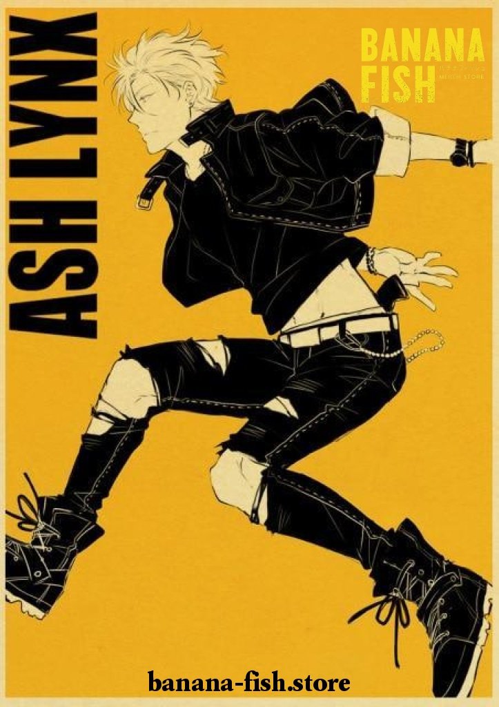 Ash Lynk Vintage Kraft Paper Poster - Banana Fish Store