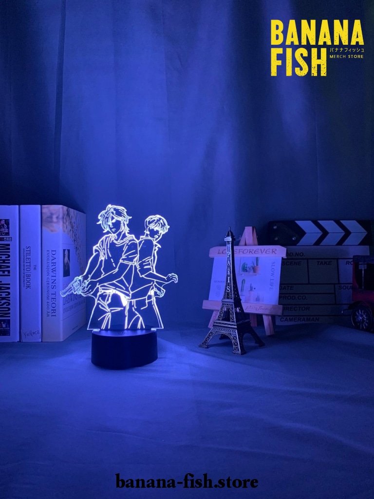 Ash Lynx and Eiji Okumura Led Anime Lamp (Banana Fish)