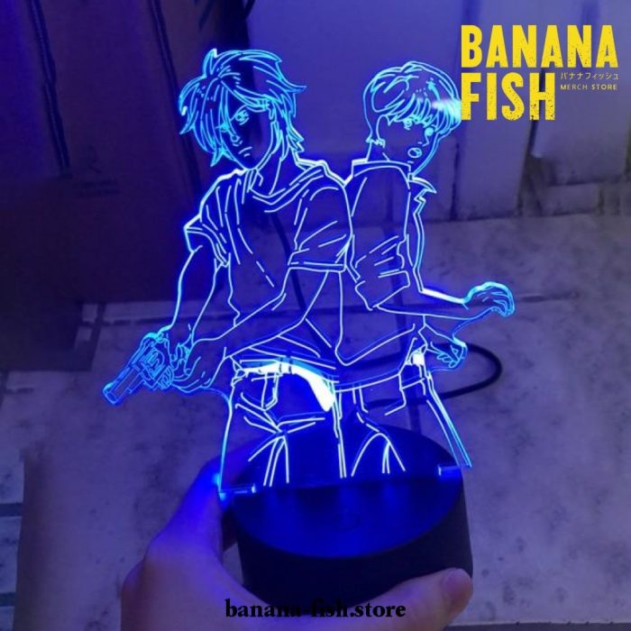Banana Fish Ash Lynx And Eiji Okumura 3D Led Night Light Dj-Zzm-071 / 16 Color With Remote