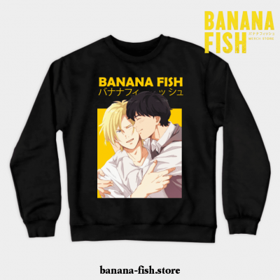 Banana Fish Ash Lynx Eiji Okumura Anime Crewneck Sweatshirt 02 Black / S