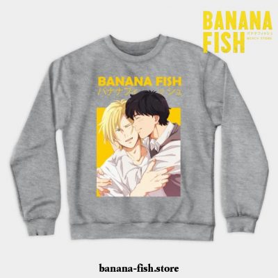 Banana Fish Ash Lynx Eiji Okumura Anime Crewneck Sweatshirt 02 Gray / S