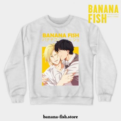 Banana Fish Ash Lynx Eiji Okumura Anime Crewneck Sweatshirt 02 White / S