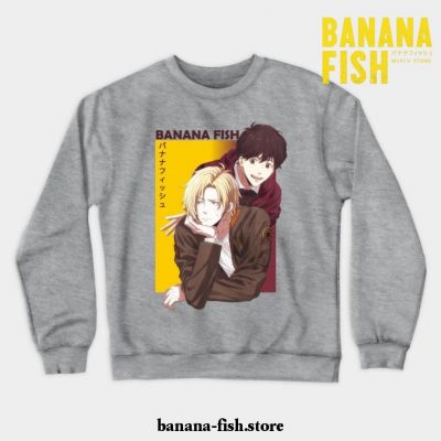 Banana Fish Ash Lynx Eiji Okumura Anime Crewneck Sweatshirt 03 Gray / S