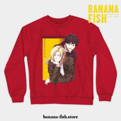 Banana Fish Ash Lynx Eiji Okumura Anime Crewneck Sweatshirt 03 Red / S