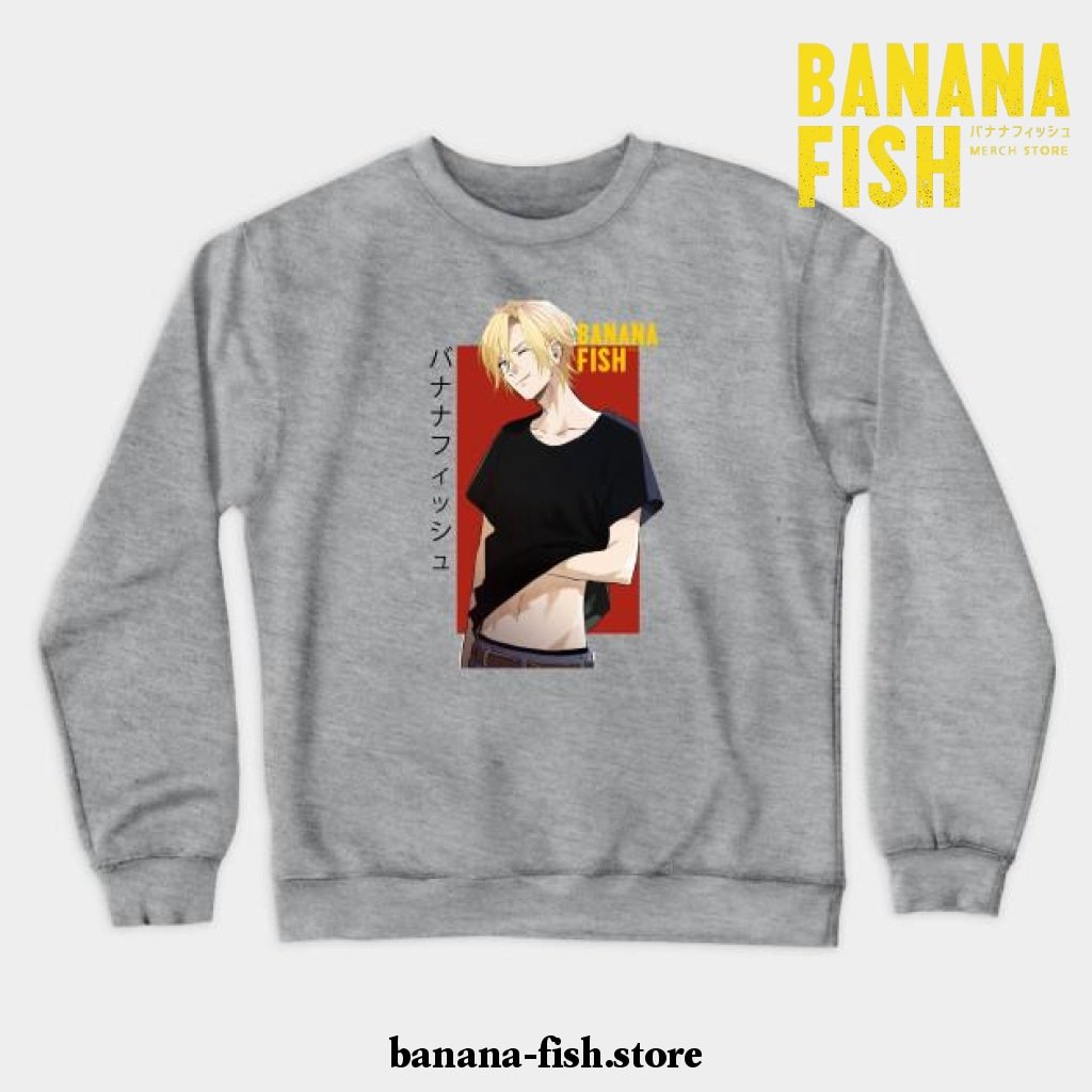 banana fish ash lynx eiji okumura anime crewneck sweatshirt gray s 694 1 - Banana Fish Store