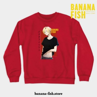 Banana Fish Ash Lynx Eiji Okumura Anime Crewneck Sweatshirt Red / S