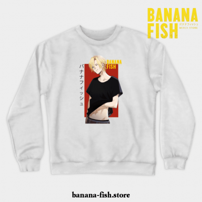 Banana Fish Ash Lynx Eiji Okumura Anime Crewneck Sweatshirt White / S