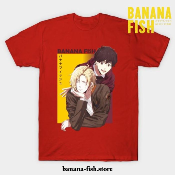 Banana Fish Ash Lynx Eiji Okumura Anime T-Shirt Red / S