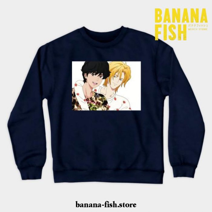 Banana Fish Ash Lynx Eiji Okumura Crewneck Sweatshirt Black / S