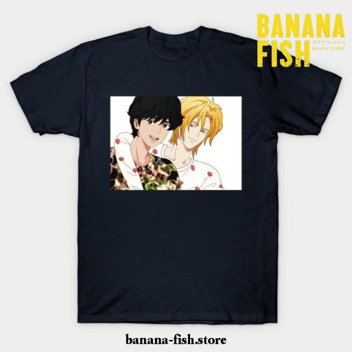 Banana Fish Ash Lynx Eiji Okumura T-Shirt Navy Blue / S