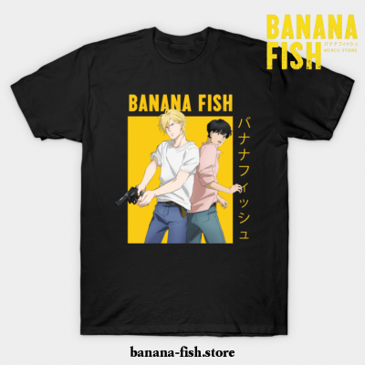 Banana Fish Ash Lynx Eiji Okumura Yaoi Anime T-Shirt Black / S