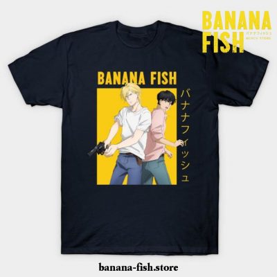 Banana Fish Ash Lynx Eiji Okumura Yaoi Anime T-Shirt Navy Blue / S