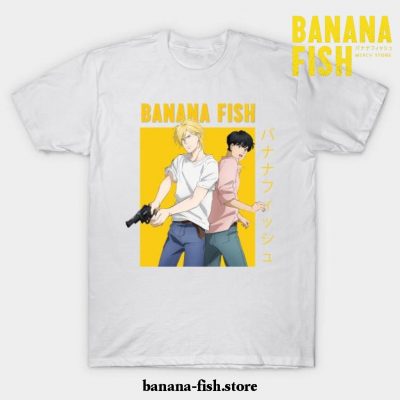Banana Fish Ash Lynx Eiji Okumura Yaoi Anime T-Shirt White / S