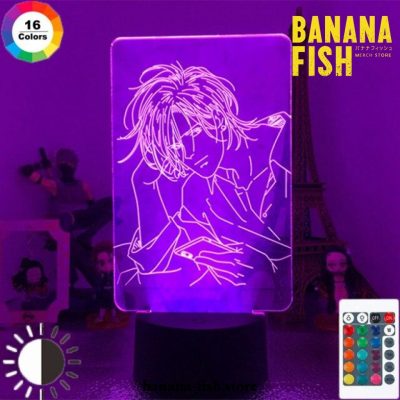 Banana Fish Ash Lynx Handsome 3D Led Lamp Night Light Fish1 / China 16 Color With Remote