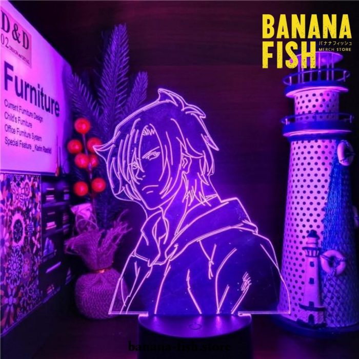 Banana Fish Ash Lynx Lamp Led Nightlights 7 Color Black Base / With Remote