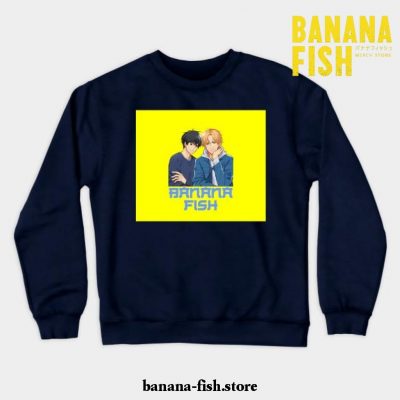 Banana Fish Crewneck Sweatshirt Navy Blue / S