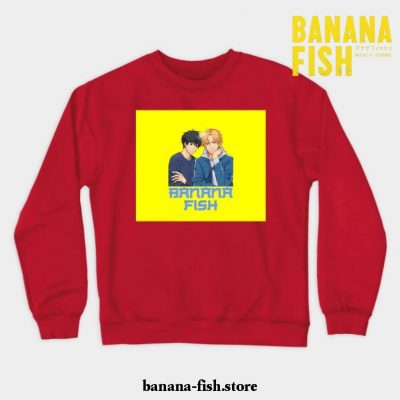 Banana Fish Crewneck Sweatshirt Red / S