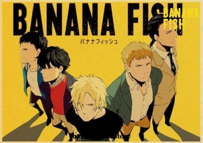 Banana Fish Team Vintage Kraft Paper Poster