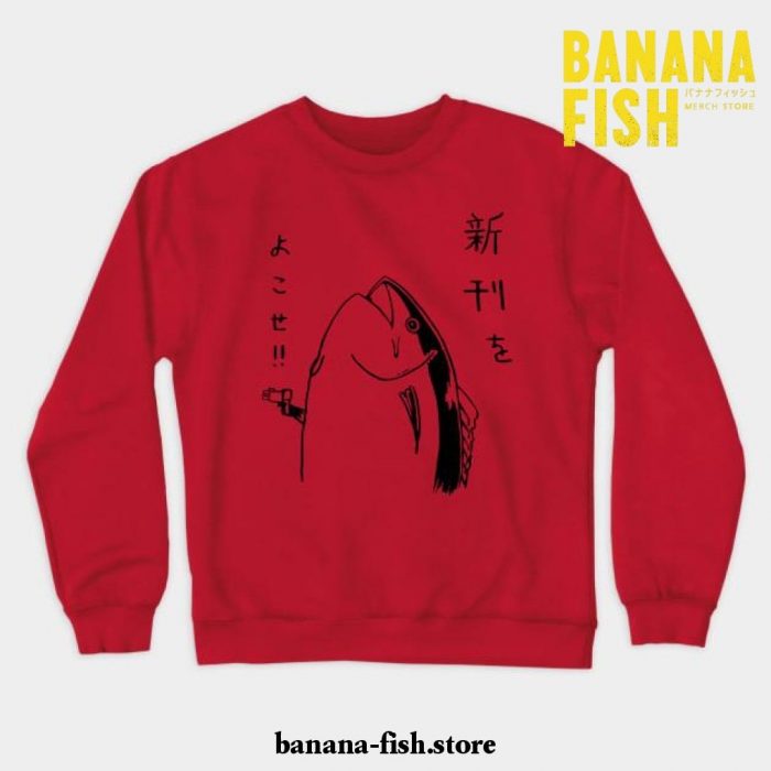 Fish Holdup Crewneck Sweatshirt Red / S