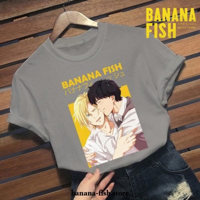 Funny Banana Fish Couple Soft T-Shirt Gray / 4Xl