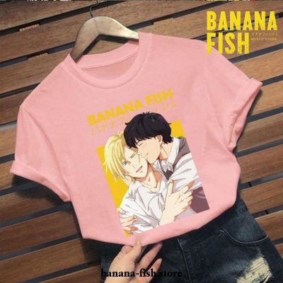 Funny Banana Fish Couple Soft T-Shirt Pink / 4Xl