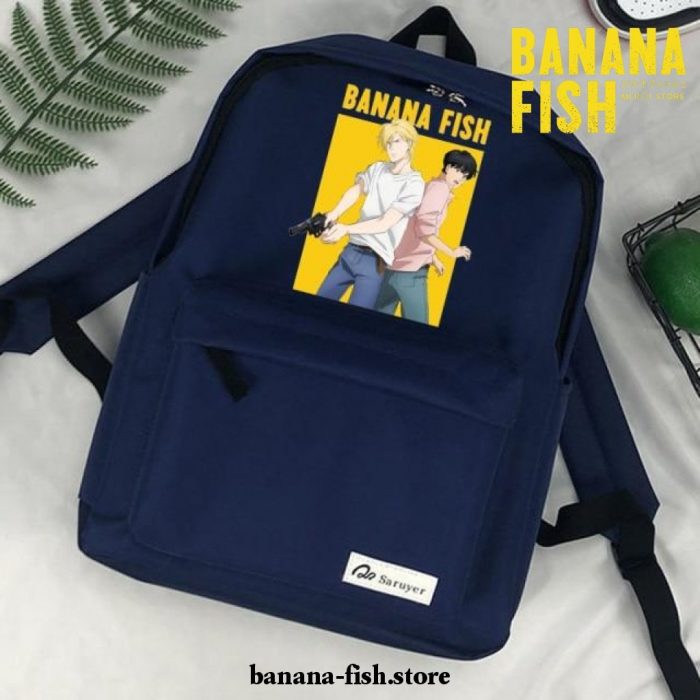 New Style Banana Fish Mochilas Backpack Dark Blue