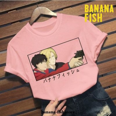 New Style Funny Banana Fish Soft T-Shirt Pink / 4Xl