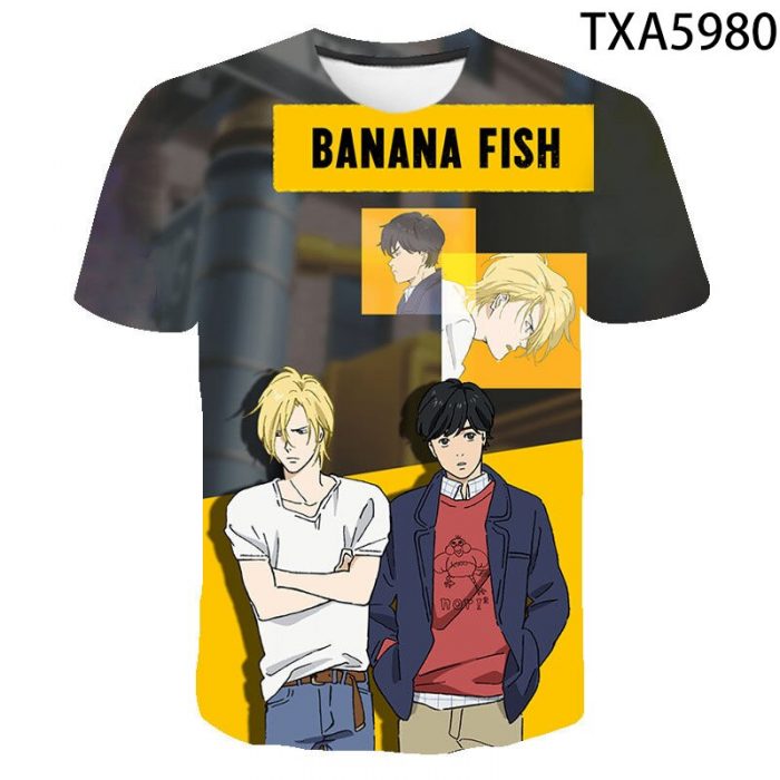 New Summer 3D Printed T Shirt Banana Fish Casual Men Women Children Fashion Short Sleeve Boy 3 - Banana Fish Store