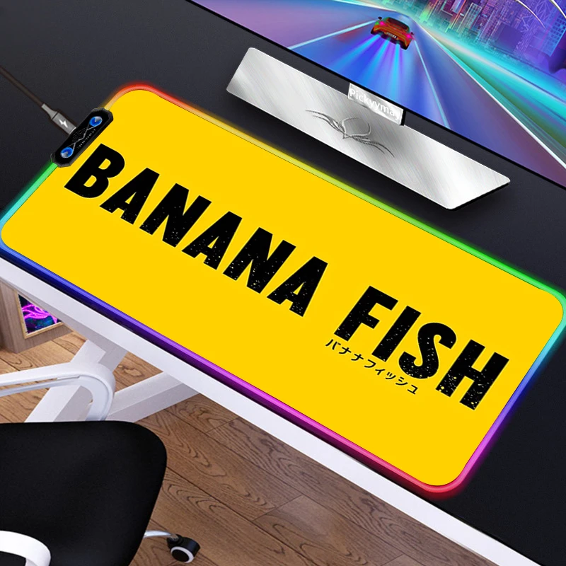 The New Design Banana Fish Light Green Led Mouse pad - Banana Fish Store