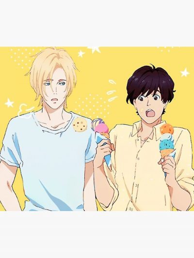 Banana Fish Ash And Eiji Ice Cream Tapestry Official Cow Anime Merch
