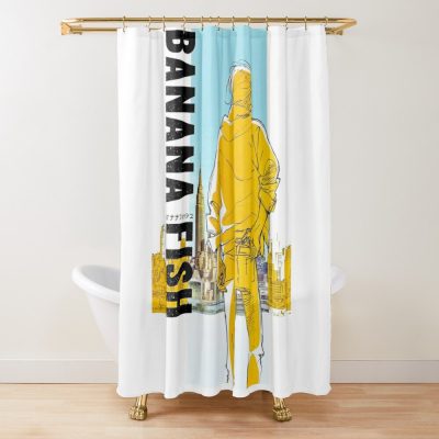 Banana Fish In City Shower Curtain Official Cow Anime Merch