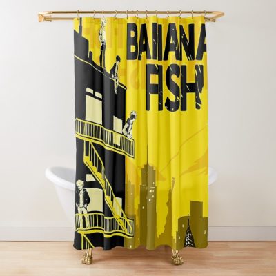 Banana Fish Yellow Cover Shower Curtain Official Cow Anime Merch