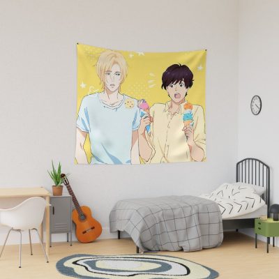 Banana Fish Ash And Eiji Ice Cream Tapestry Official Cow Anime Merch